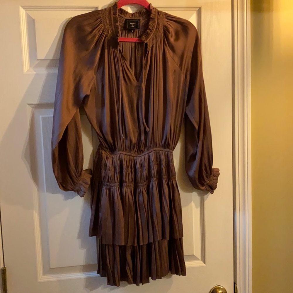 Lovely silky feel pleated dress